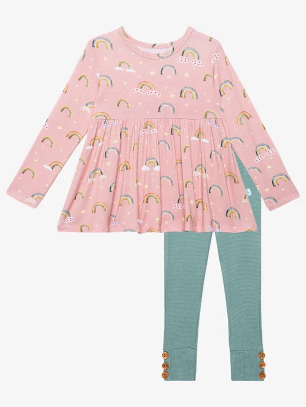 Posh Peanut 5T Pink Rainbow Matching Set